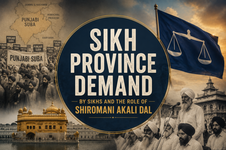 Sikh Province Demand by Sikhs and the Role of Shiromani Akali Dal